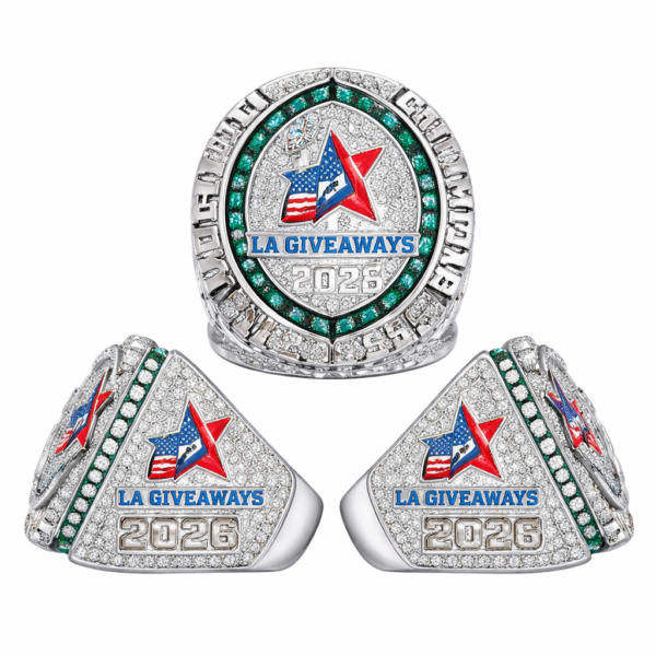 Custom Champion Alloy Ring with Crystal Stones
