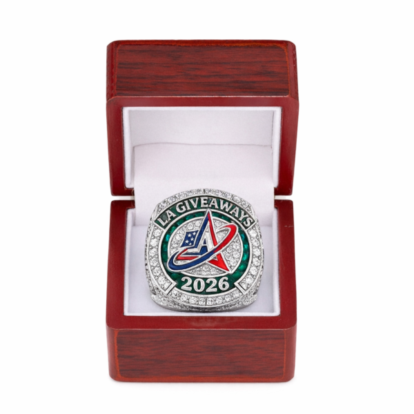 Custom Champion Alloy Ring with Crystal Stones