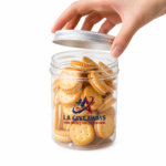 Cookie Can Aluminum Lid Bucket biscuit Jar