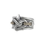 Snake Ring Chain Wrapping Spirit Open Mouth Thick Design