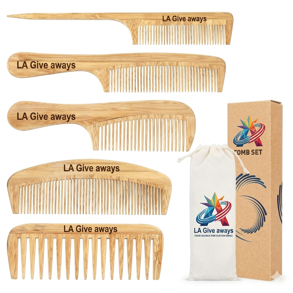 HR-brsh-Esh-02 (1) Wood Bamboo Hair Comb Custom Detangling Massage Anti-static - Image 1