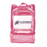 Clear Recycled TPU Dual Mini Backpack custom logo - Image 2