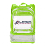 Clear Recycled TPU Dual Mini Backpack custom logo - Image 3