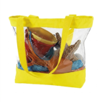 Transparent Tote Bag with Color Trim logo custom - Image 3