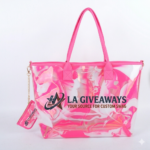 RTS Bright Color Square Tote Bag Transparent PVC Handbags - Image 2