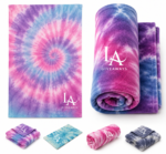 Large Cotton Tie-Dye Beach Towel - 60" x 30" Absorbent Pool
