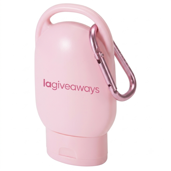 Refillable Liquid Soap Bottle with Carabiner Clip