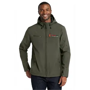 370436102 Premium Performance Hooded Soft Shell Jacket for Men - Image 1