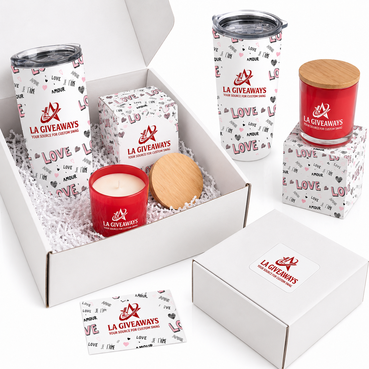 GIFT SET 1 Valentine's Day Full Color Himalayan And Candle Gift Set - Image 1