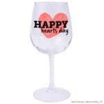 Valentine's Day 12 Oz. Full Color Wine Glass