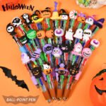 4-color retractable pen with 3D Halloween character topper - Image 3