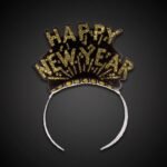 Happy New Year Black & Gold Tiara