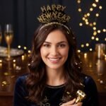 Happy New Year Black & Gold Tiara - Image 2