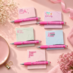 Breast Cancer Awareness Stylus Pen & Sticky Pad Assortment - Pack of 25 - Image 2