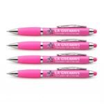 Breast Cancer Awareness Azalea Stylus Pen Assortment - Pack of 25
