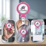 Wholesale Join the Fight Pink Ribbon Badge Reel - Image 2