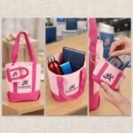 Pink Vibes, Healthy Lives Cotton Canvas Market Tote Bag - Image 2