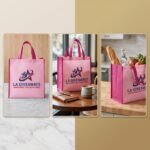 Hope Floral Non-Woven Shopper Tote Bag With Side Pocket - Image 2