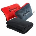 Custom Logo Portable Pillow Blanket for Office and Airplane