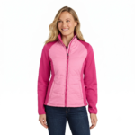 Sporty Women's Hybrid Soft Shell Jacket with Modern Fit - Image 3