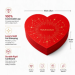 Red Heart Form Gift Box - Image 2