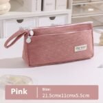Large Corduroy Leather Pencil Case - Image 2