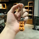 Halloween Pumpkin Soft Plastic Keychain - Image 5