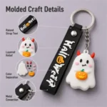 Custom Halloween PVC Keychain with Debossed Logo - Image 2