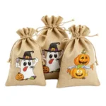 Halloween Jute Pumpkin Gift Pouch - Image 3