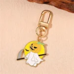Halloween Pumpkin & Imp Metal Keychain - Image 3