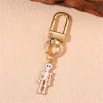 Halloween Pumpkin & Imp Metal Keychain - Image 2