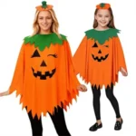 Halloween Adult Pumpkin Costume Cloak & Hat Set