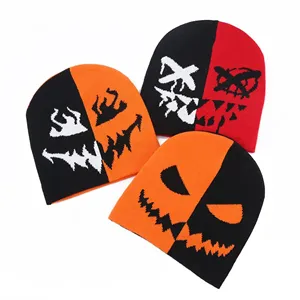 375324830 Ghost Face Skull Halloween Beanie Cap - Image 1