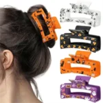 Halloween Spider, Pumpkin & Ghost Hair Claw Clip
