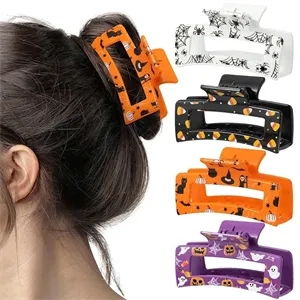 375325963 Halloween Spider, Pumpkin & Ghost Hair Claw Clip - Image 1