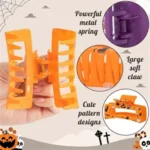 Halloween Spider, Pumpkin & Ghost Hair Claw Clip - Image 5