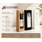 Kraft Paper Single Wine Gift Bag with PVC Window