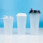 Plastic Juice & Boba Cups with Lid and Straw - Image 4