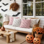 Halloween Plush Ghost Embroidered Decorative Pillowcase - Image 3