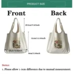 Custom Halloween Canvas Tote Shoulder Bag - Image 4