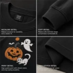 Women's Oversized Printed Fleece Crew Neck Sweatshirt - Image 5