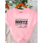 Women's Festive Christmas Printed Casual T Shirt - Image 4