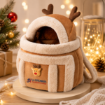 Reindeer plush pet carrier backpack with hand warmers - Image 3