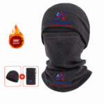 Warm polar fleece beanie & balaclava scarf set