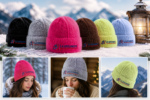 Winter Warm Rabbit Hair Knitted Hat Custom Beanie Cap - Image 2