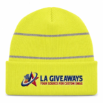 Warm knit cuff beanie with reflective safety stripes - Image 2
