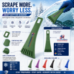 Custom Logo plastic ice scraper with textured teeth & hang - Image 2