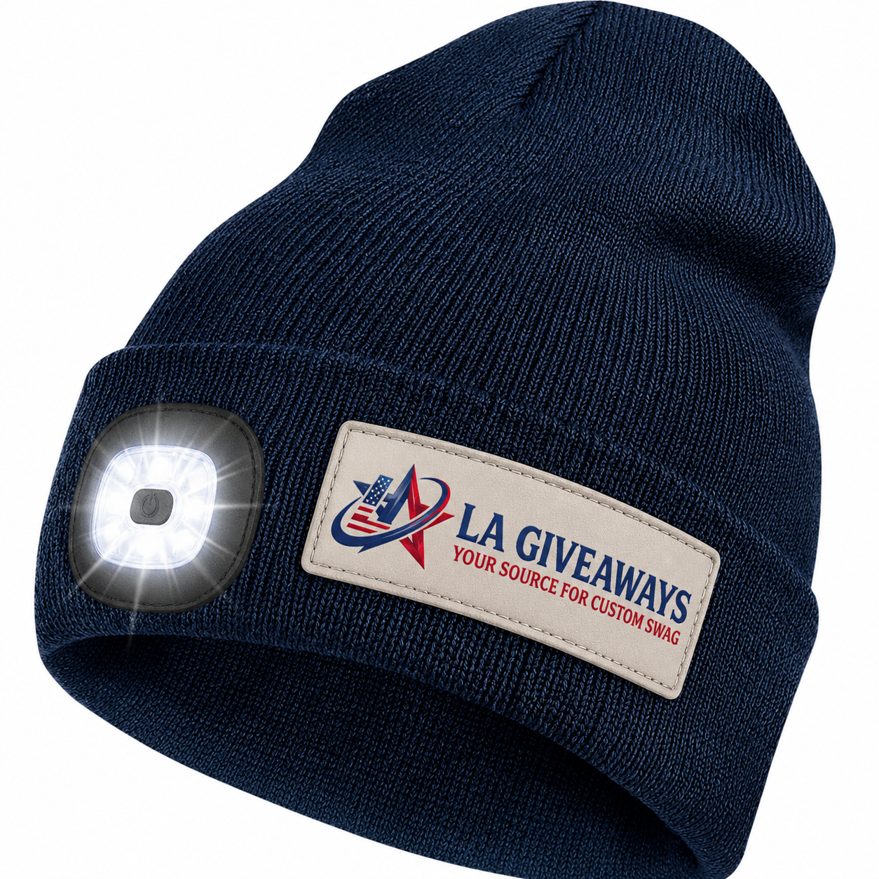 LED (2) LED Light-Up Knit Beanie - Image 1