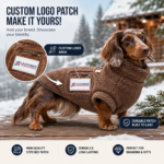 Cozy fleece dog coat with zip pocket & leash D-ring - Image 2