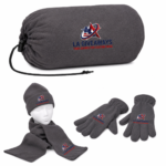 Winter set with beanie, gloves & scarf in a drawstring pouch - Image 2